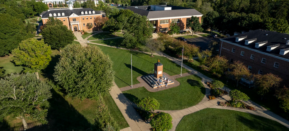 An overhead photo of the 51campus courtyard